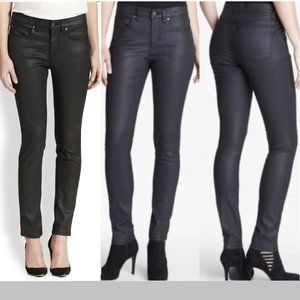 🆕 Eileen Fisher Black Jeans with leather look coating